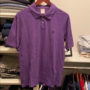 Brooks Brothers Polo 346 Sz M Short Sleeve Purple